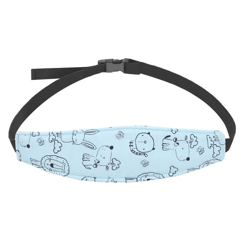 cale tête bébé bleu animaux