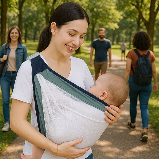 écharpe de portage position naturel bébé