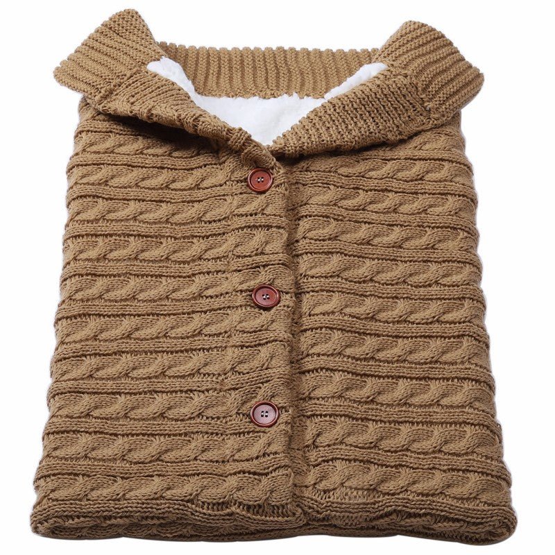 Gigoteuse pour poussette en tricot à boutons pour bébé - Paradis du bébé