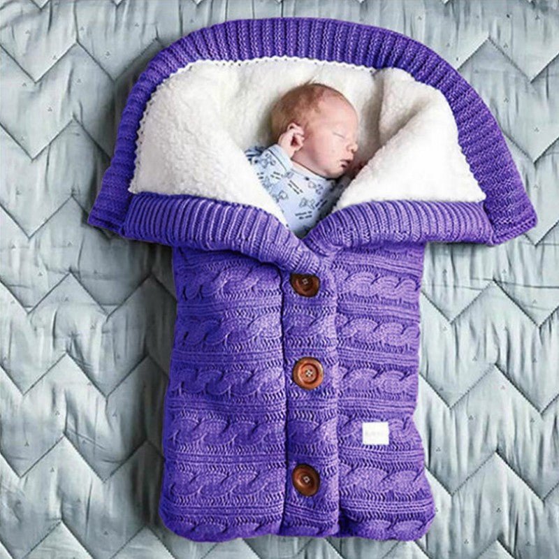 Gigoteuse pour poussette en tricot à boutons pour bébé - Paradis du bébé