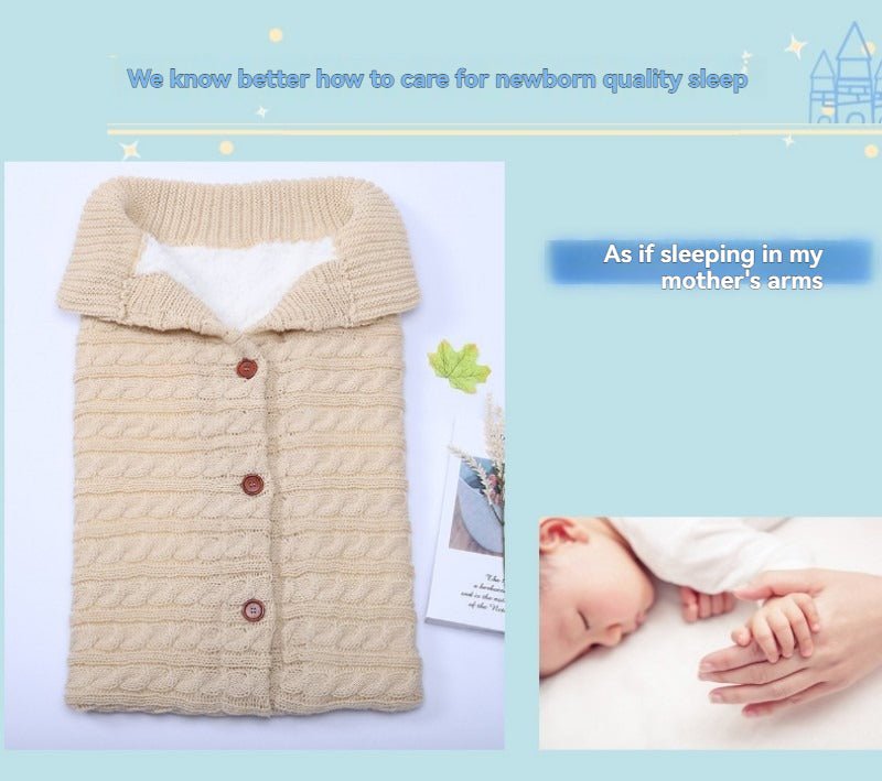 Gigoteuse pour poussette en tricot à boutons pour bébé - Paradis du bébé