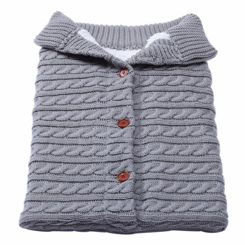 Gigoteuse pour poussette en tricot à boutons pour bébé - Paradis du bébé