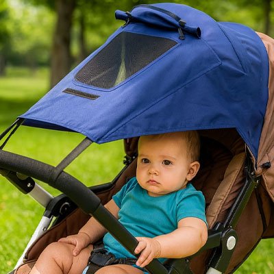 Pare-soleil pour poussette | Protection UPF 50+