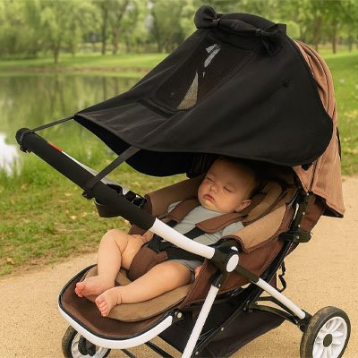 Pare-soleil pour poussette | Protection UPF 50+