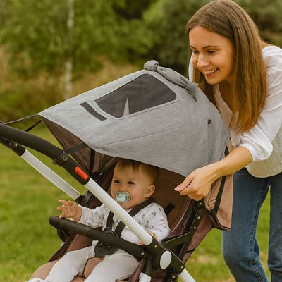 Pare-soleil pour poussette | Protection UPF 50+