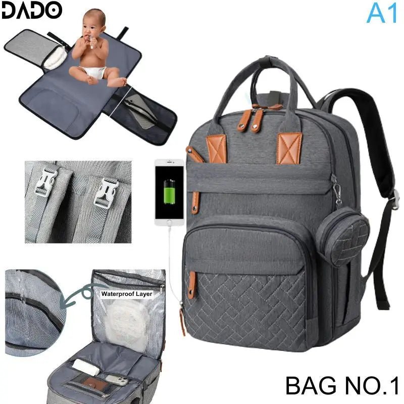 Sac à langer | Multipoches Élégant - Paradis du bébé