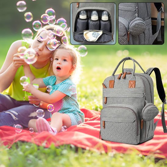 Sac à langer | Multipoches Élégant - Paradis du bébé