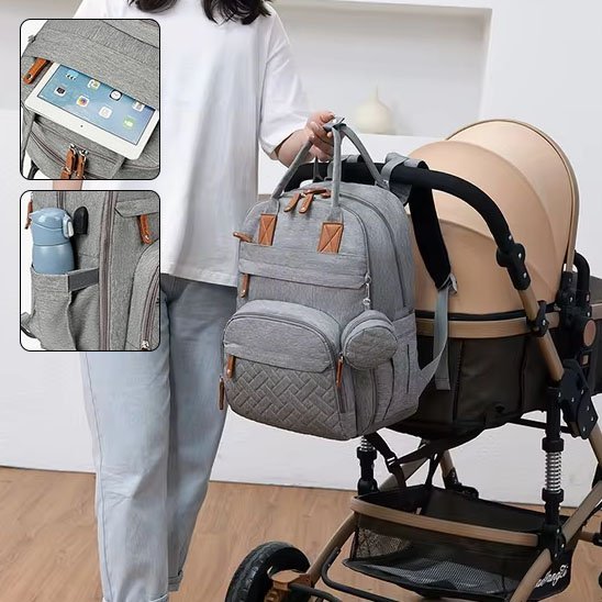 Sac à langer | Multipoches Élégant - Paradis du bébé