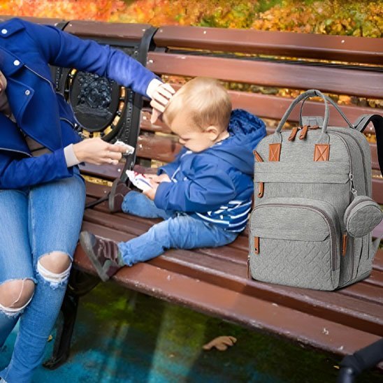 Sac à langer | Multipoches Élégant - Paradis du bébé