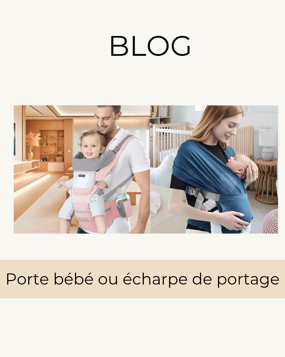 Porte bébé physiologique ou écharpe de portage