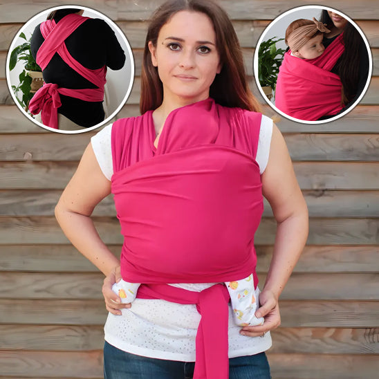 Écharpe de portage confort bébé maman