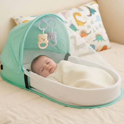 Lit bebe de voyage vert