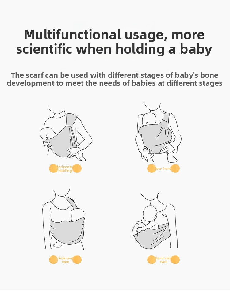 Serviette de dos pour bébé avec différente position