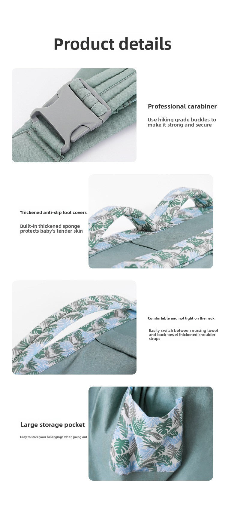 Serviette de dos pour bébé sécuritaire