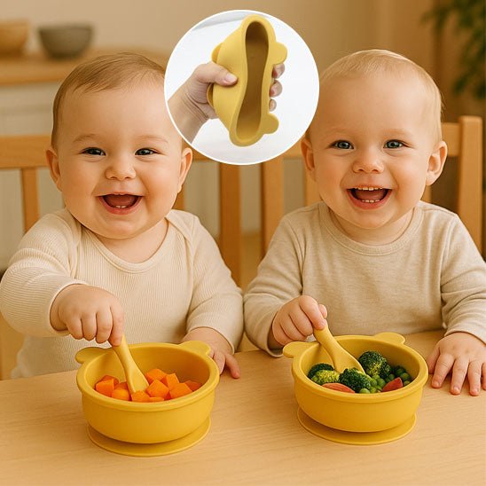 Assiette pour bebe | Antidérapante Ergonomique - Paradis du bébé