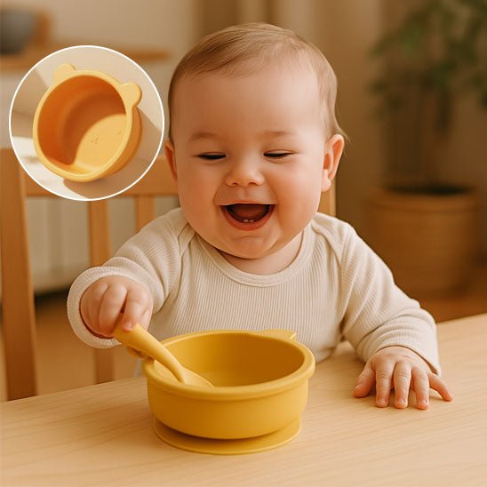 Assiette pour bebe | Antidérapante Ergonomique - Paradis du bébé