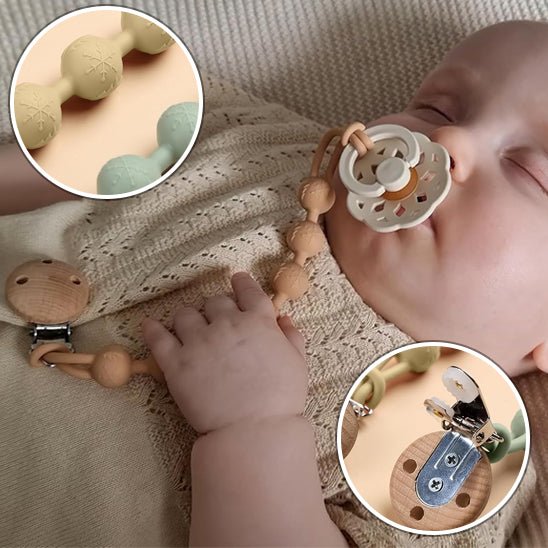 Attache tetine silicone sécuritaire - Paradis du bébé