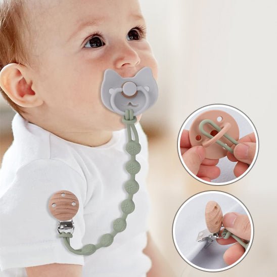 Attache tetine silicone sécuritaire - Paradis du bébé