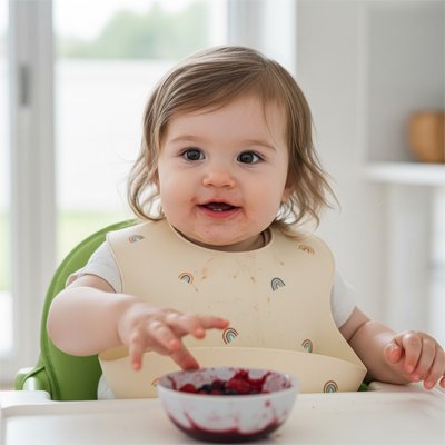 Bavoir silicone | Ultra - Pratique - Paradis du bébé