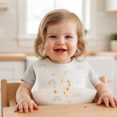 Bavoir silicone | Ultra - Pratique - Paradis du bébé