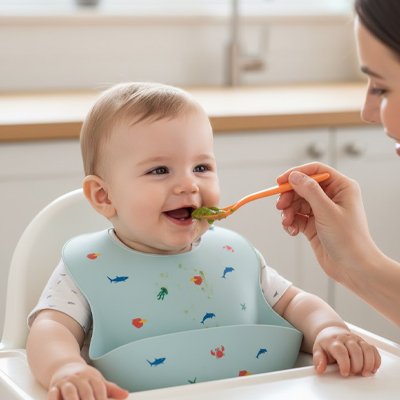 Bavoir silicone | Ultra - Pratique - Paradis du bébé