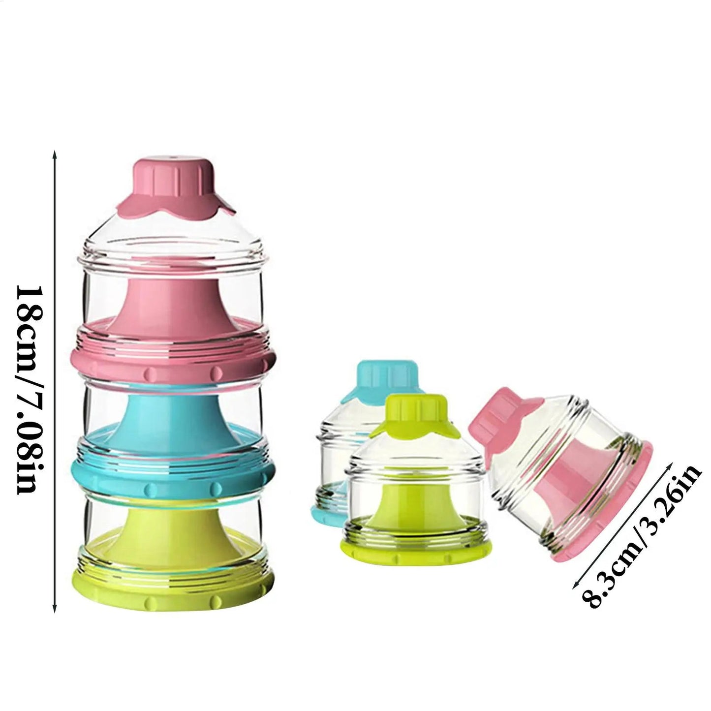 Boite doseuse lait | 3 compartiments anti - fuite - Paradis du bébé
