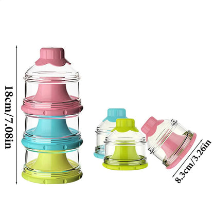 Boite doseuse lait | 3 compartiments anti - fuite - Paradis du bébé