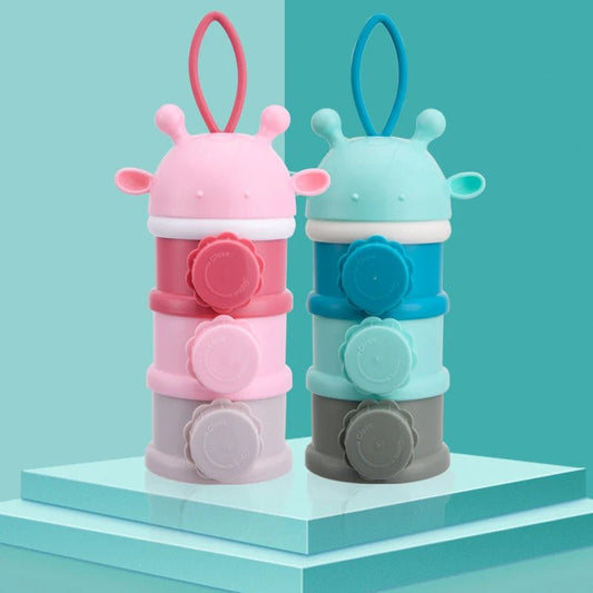 Boîte doseuse lait bébé | 3 compartiments hermétiques - Paradis du bébé