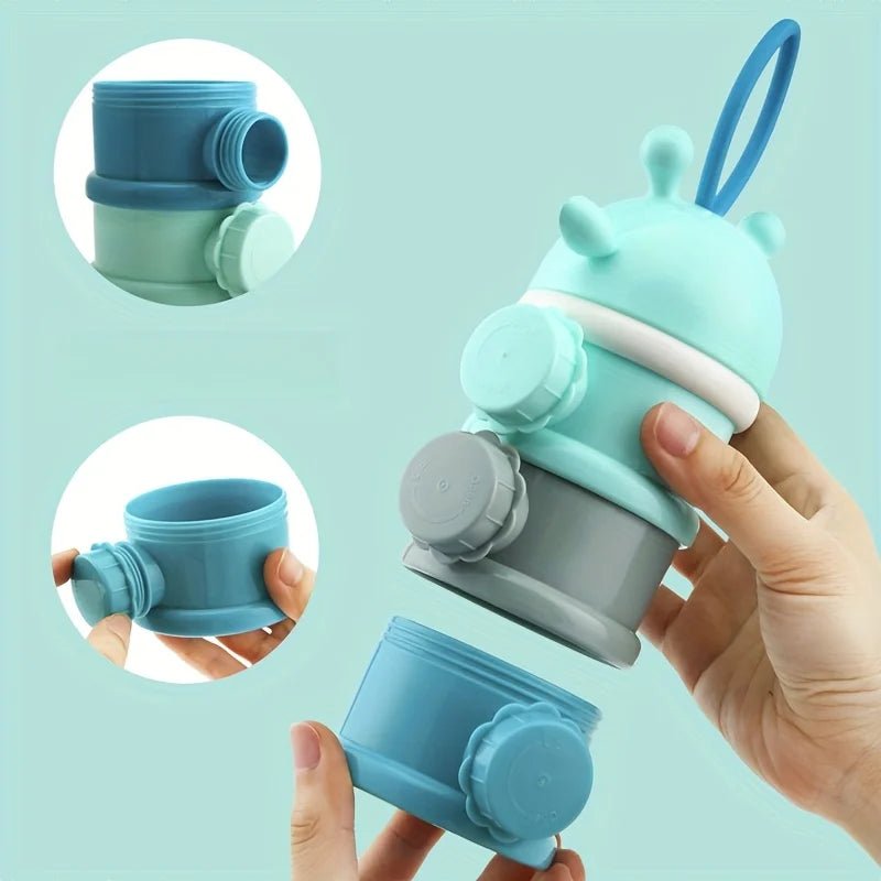 Boîte doseuse lait bébé | 3 compartiments hermétiques - Paradis du bébé