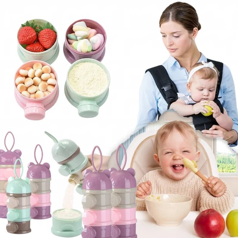 Boite doseuse lait bébé | Compartiments étanches - Paradis du bébé