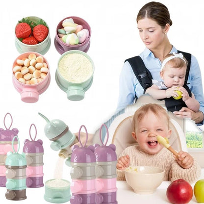 Boite doseuse lait bébé | Compartiments étanches - Paradis du bébé