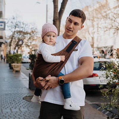 Écharpe de portage demi lune