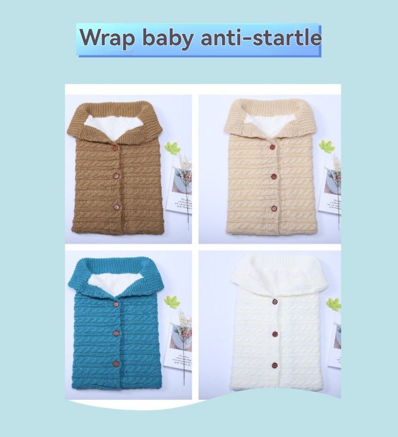 Gigoteuse pour poussette en tricot à boutons pour bébé - Paradis du bébé