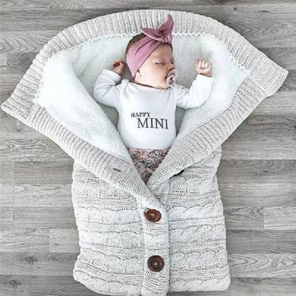 Gigoteuse pour poussette en tricot à boutons pour bébé - Paradis du bébé