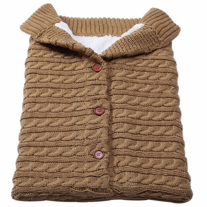 Gigoteuse pour poussette en tricot à boutons pour bébé - Paradis du bébé