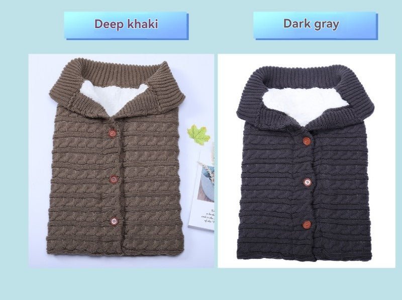 Gigoteuse pour poussette en tricot à boutons pour bébé - Paradis du bébé