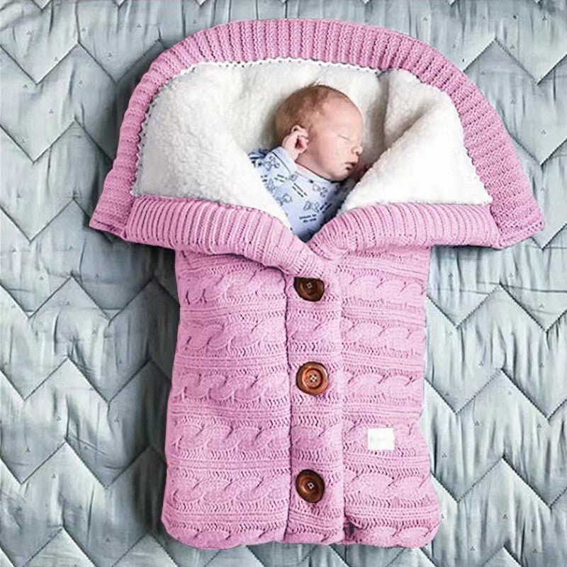 Gigoteuse pour poussette en tricot à boutons pour bébé - Paradis du bébé