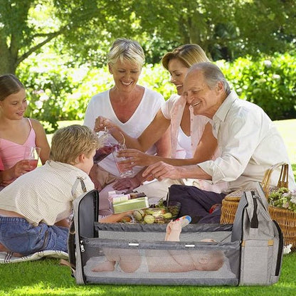Lit voyage bébé BigBackpack sortie plein air