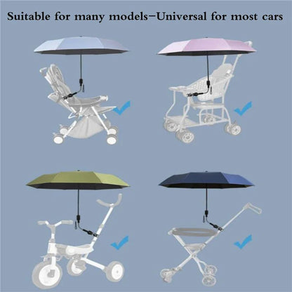 Ombrelles pour poussette | Protection UV 360 ajustable - Paradis du bébé