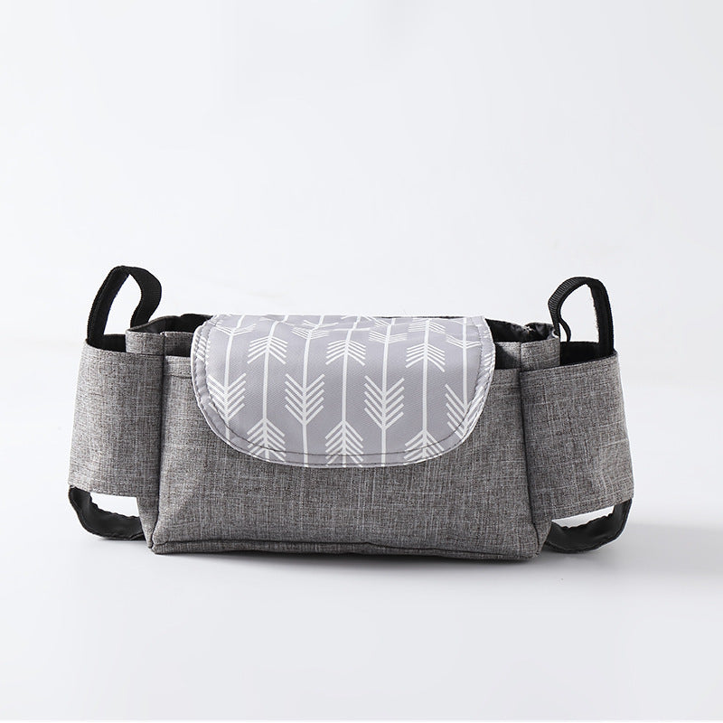 organisateur de poussette flèche gris