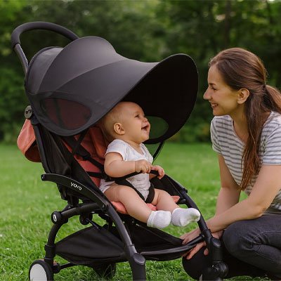pare-soleil pour poussette ergonomique