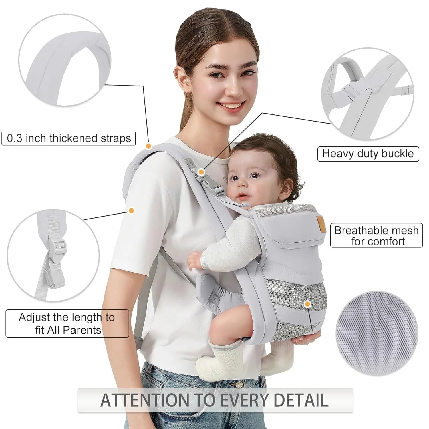 Porte bébé | Coton modulable - Paradis du bébé