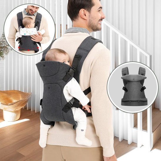 Porte bébé ergonomique support tête
