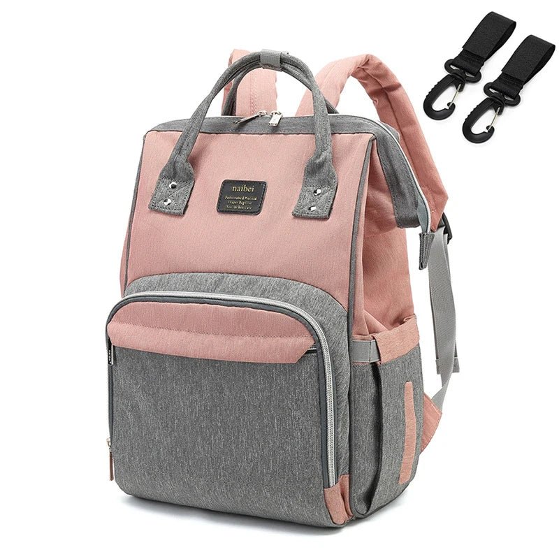 Sac a langer élégance pratique rose gris