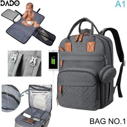 Sac à langer | Multipoches Élégant - Paradis du bébé