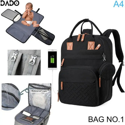 Sac à langer | Multipoches Élégant - Paradis du bébé