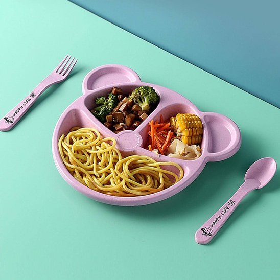 Vaisselle bebe | Colorée Antidérapante Sans BPA - Paradis du bébé