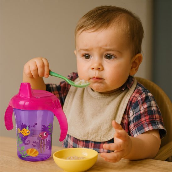 Verre pour bebe | Antifuite Ergonomique - Paradis du bébé